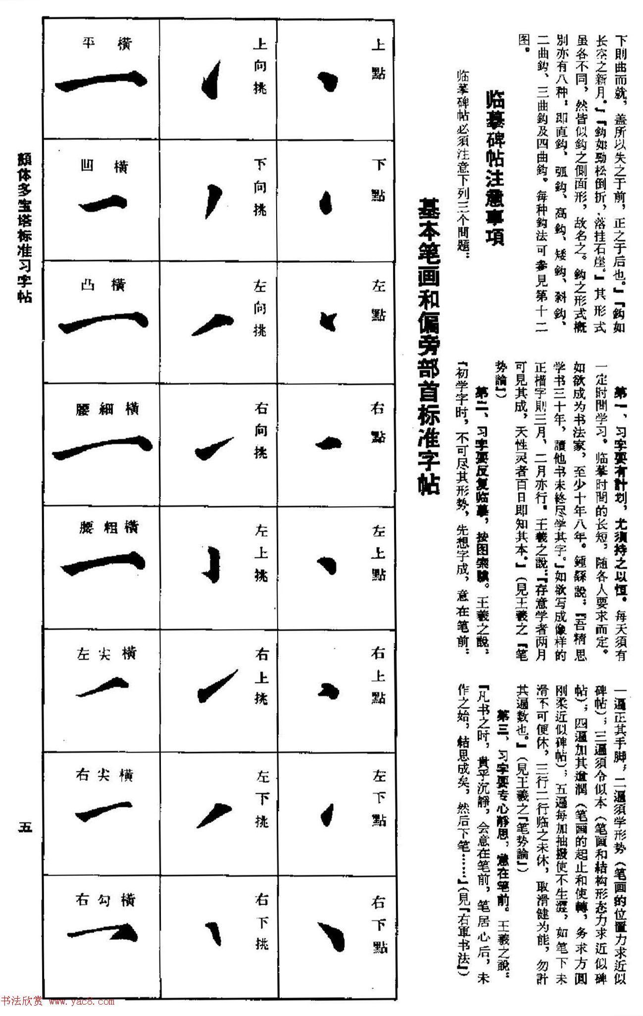 颜真卿生字的楷书写法图片